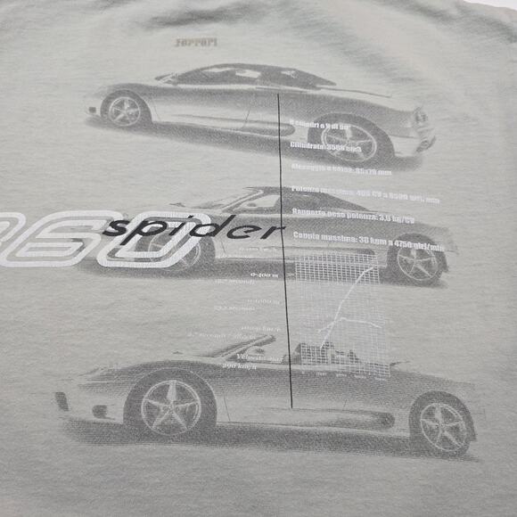 VTG Ferrari 360 Spider 90s T Shirt Men XL Stain READ - Picture 11 of 14